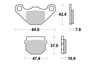 Sbs Bromsklossats Ceramic (548HF) - Bromsbelägg - D106570 - 1