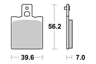 Sbs Bromsklossats Sintered Offroad - Bromsbelägg - D106760 - 1