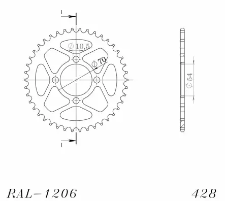 Supersprox Alu Bakdrev HO CBR125 04-10 R - Bakdrev - D106460 - 0