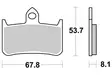 Sbs Bromsklossats Ceramic - Bromsbelägg - D106870 - 1