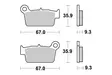 Sbs Bromsklossats Sintered Offroad - Bromsbelägg - D107050 - 1