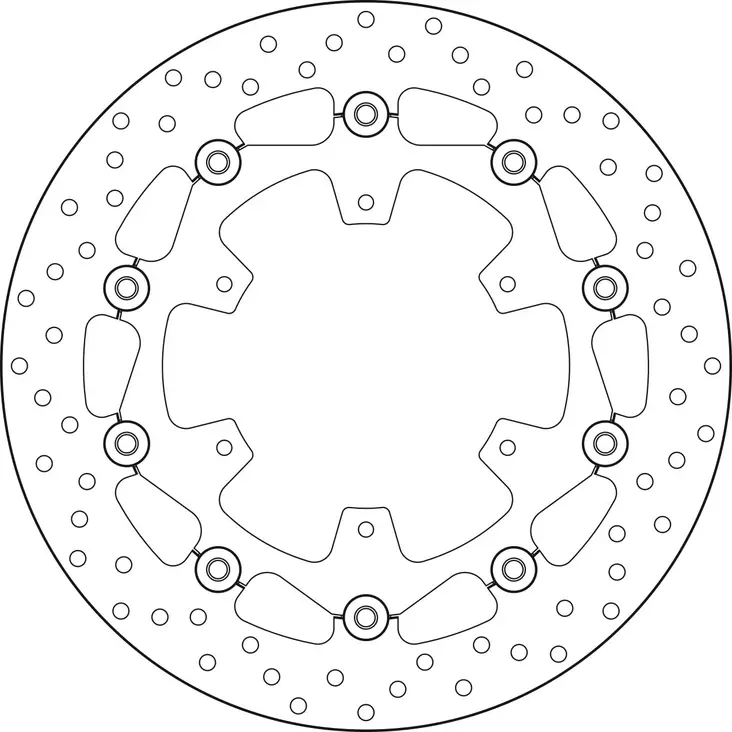 Brembo Serie Oro flytande bromsskiva - Bromsskivor - D88200 - 1