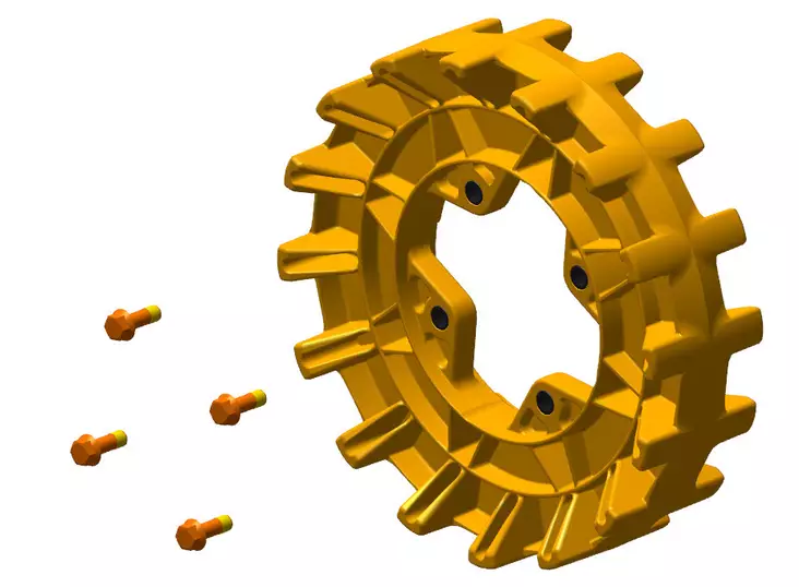 Camso Sprocket 16 teeth 4S 4 bolt 3/8-16 - Reservdelar till bandsatser - D93420 - 1