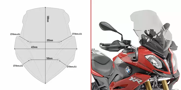 GIVI SPOILER BMW S1000XR (15-16) - Vindskydd - D255750 - 1