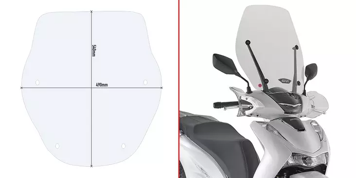 GIVI SPOILER HONDA SH 125-150 2020 - Vindskydd - D387610 - 1