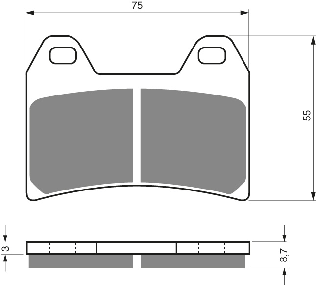 GOLDFREN Bromsbelägg 141 Ceramic carbon - Bromsbelägg - D26520 - 1