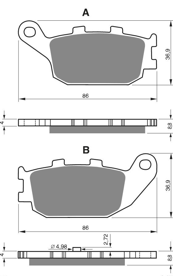 GOLDFREN Bromsbelägg 155 Ceramic carbon - Bromsbelägg - D462910 - 1