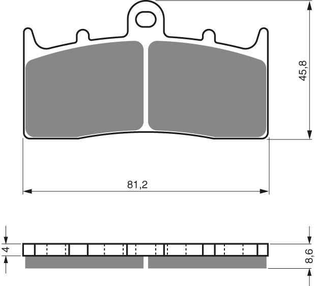 GOLDFREN Bromsbelägg 194 Ceramic Carbon - Bromsbelägg - D26550 - 1