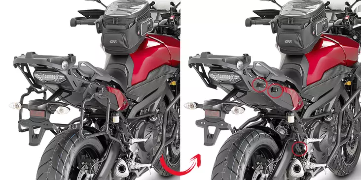 Givi Rapid release tubular sid case hold - Monteringsatser & Pakethållare - D83250 - 1