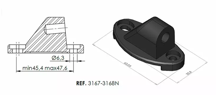Puig Adapter Rear Mirror Left Retr.Hi-Te - Speglar - D260500 - 1