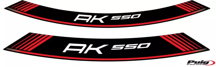 Puig Kit 8 Rim Strips Kymco Ak550 C/Red - Fälgdekaler - D186630 - 1