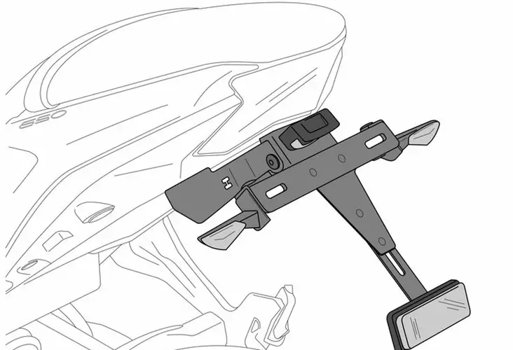 Puig License Support Ducati Monster 937 - Reg Plåts Hållare - D427280 - 1