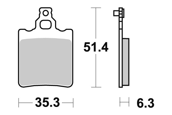 Sbs Bromsklossats Carbon Silver - Bromsbelägg - D113740 - 1