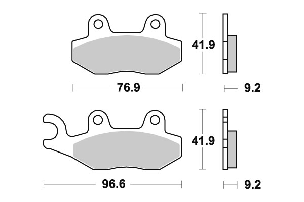 Sbs Bromsklossats Carbon Tech - Bromsbelägg - D113550 - 1