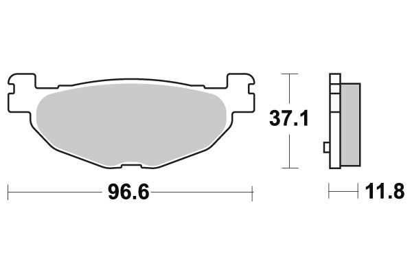 Sbs Bromsklossats Carbon Tech - Bromsbelägg - D113580 - 1