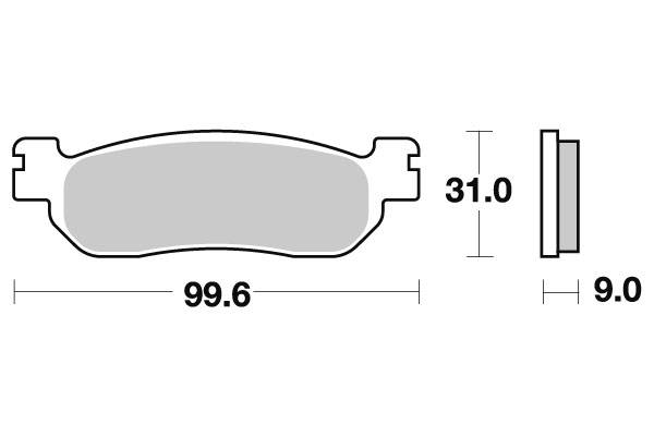 Sbs Bromsklossats Carbon Tech bak - Bromsbelägg - D113880 - 1