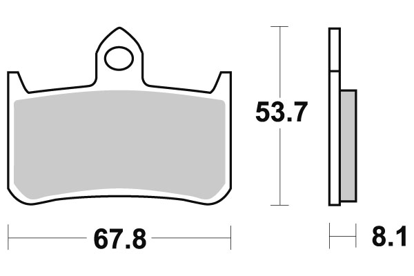 Sbs Bromsklossats Ceramic - Bromsbelägg - D106870 - 1