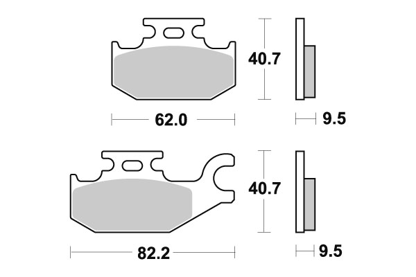 Sbs Bromsklossats Ceramic - Bromsbelägg - D113900 - 1