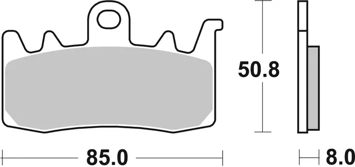Sbs Bromsklossats Dual Carbon - Bromsbelägg - D107150 - 1
