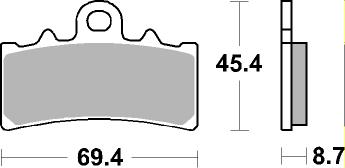 Sbs Bromsklossats Dual Carbon - Bromsbelägg - D131070 - 1