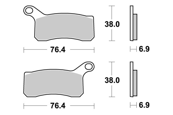 Sbs Bromsklossats Racing Sintered - Bromsbelägg - D107130 - 1