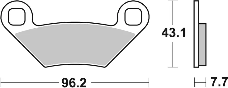 Sbs Bromsklossats Racing Sintered - Bromsbelägg - D114020 - 1