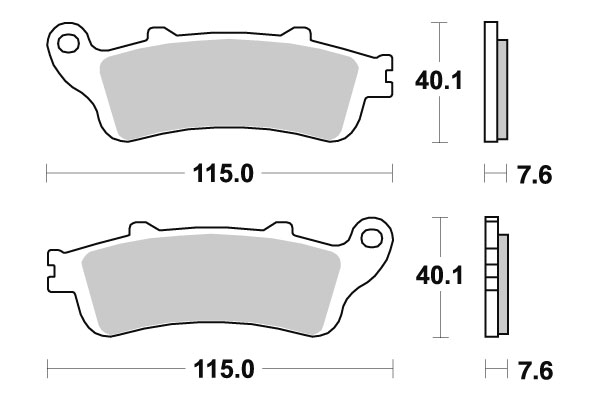 Sbs Bromsklossats Sintered - Bromsbelägg - D107000 - 1