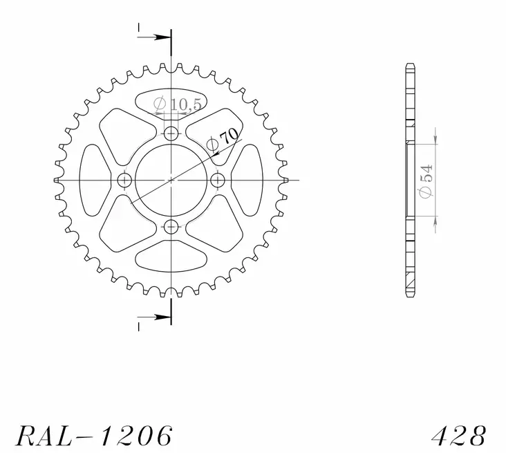 Supersprox Alu Bakdrev HO CBR125 04-10 R - Bakdrev - D106460 - 0