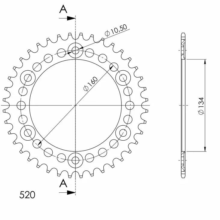 Supersprox Alu Bakdrev HO Röd 47 - Bakdrev - D104440 - 0