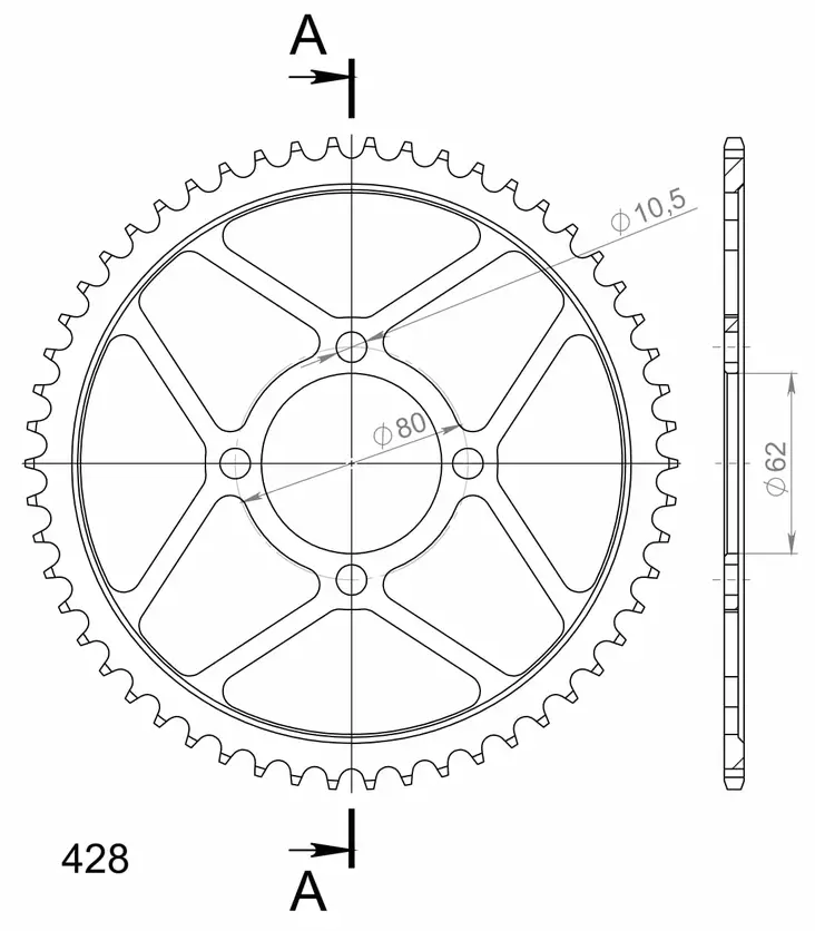 Supersprox Bakdrev Stål 1843.54 - Bakdrev - D6970 - 1