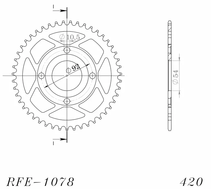 Supersprox / JT Bakdrev Stål 1078.47 - Bakdrev - D111140 - 1