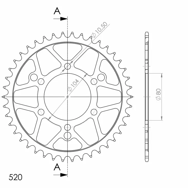 Supersprox / JT Bakdrev Stål 1478.42 - Bakdrev - D6920 - 1