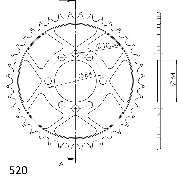Supersprox / JT Bakdrev Stål 1826.41 - Bakdrev - D6960 - 1