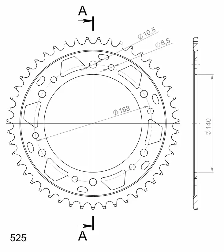 Supersprox / JT Bakdrev Stål 6.47 - Bakdrev - D7150 - 1