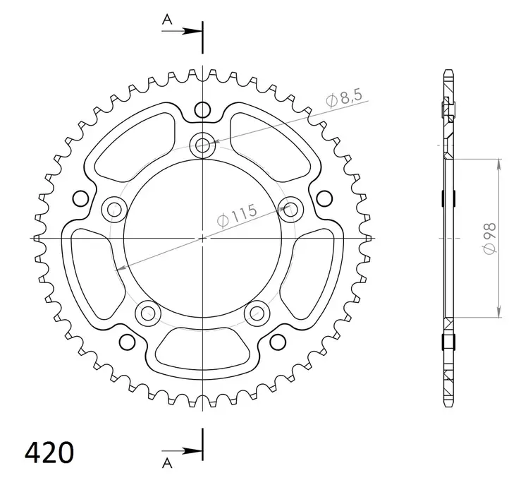 Supersprox Stealth Bakdrev KTM SX65 50 - Bakdrev - D88160 - 0