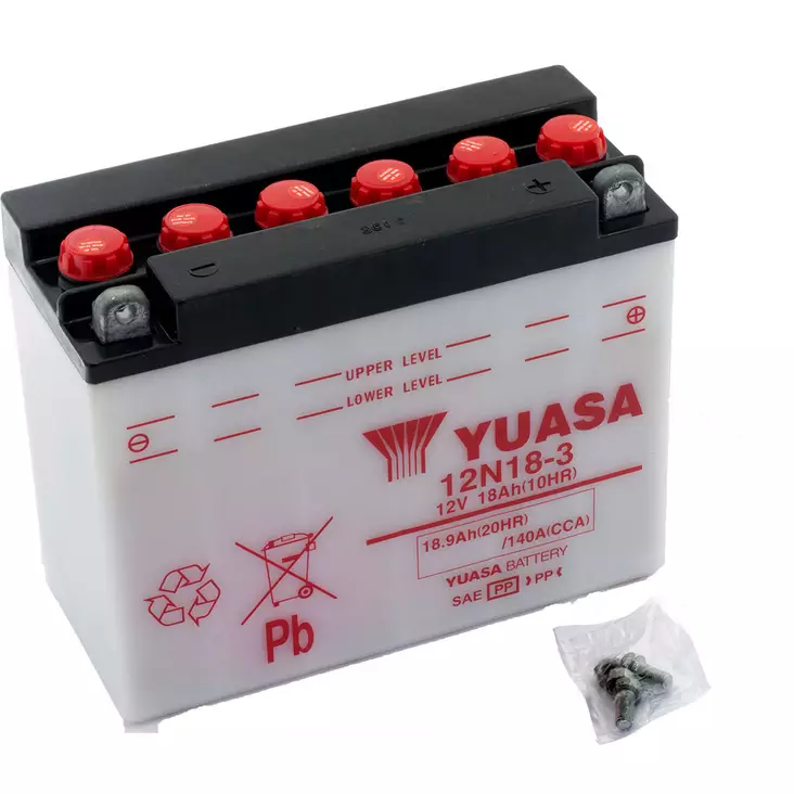 Yuasa Batteri 12N18-3 (DC) Exkl syra - Batterier - D2590 - 1
