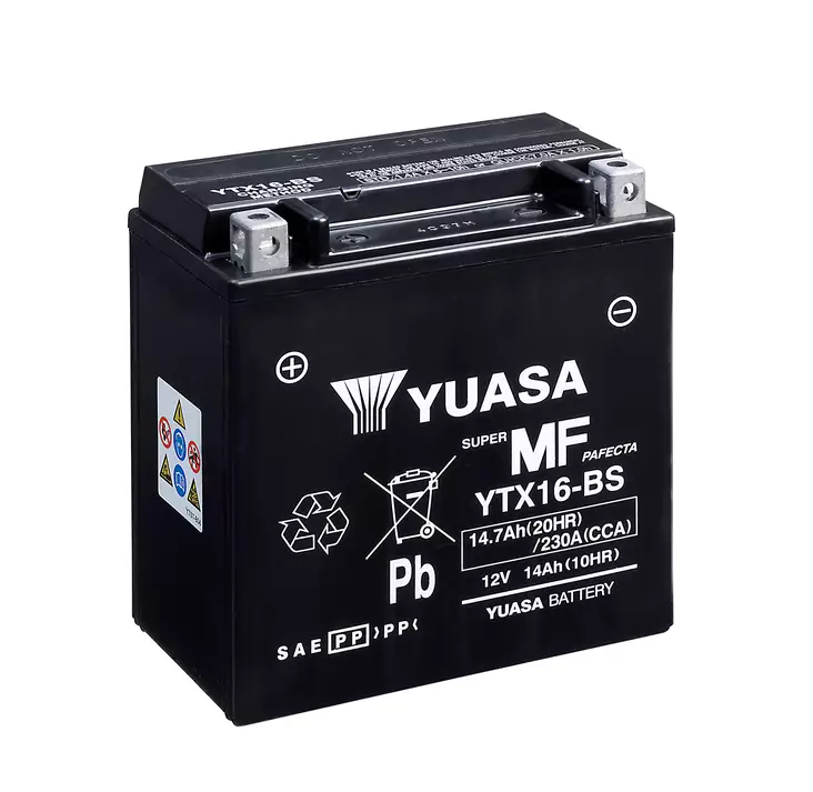 Yuasa Batteri YTX16(WC) syrafylld (4) - Batterier - D393750 - 1