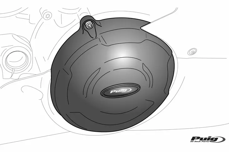 Puig Kit 3 Caps Engine Cover Honda Cbr65 - Motorbågar - D447140 - 1
