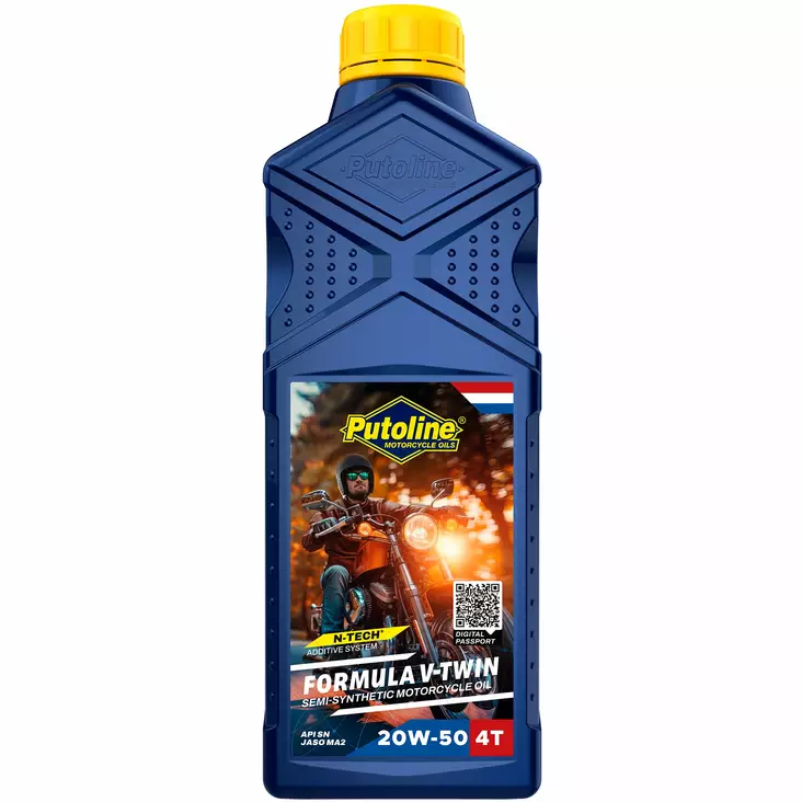 Putoline Formula V-Twin 20W-50- 1L (12) - Motorcykeloljor 4T - D526760 - 1