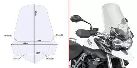Givi Specific screen transpar 53 x 46.5 - Vindskydd - D10731 - 1