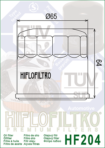HiFlo oljefilter HF204C Krom - Oljefilter - D4391 - 2