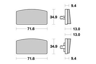 Sbs Bromsklossats Ceramic - Bromsbelägg - D106761 - 1