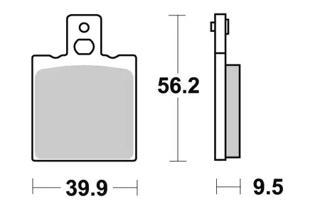 Sbs Bromsklossats Ceramic - Bromsbelägg - D106911 - 1