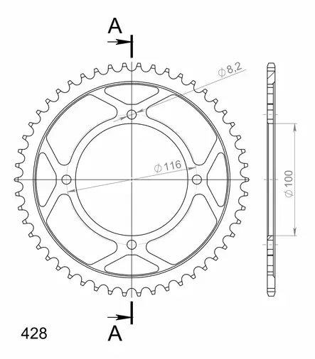 Supersprox Bakdrev Stål 462.49 - Bakdrev - D7081 - 2