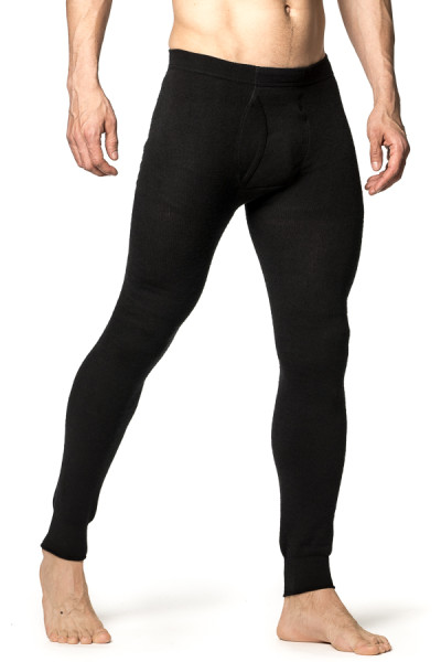 Woolpower Long Johns with Fly 200 svart - Underställ - D139461 - 1