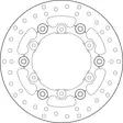 Brembo Serie Oro flytande bromsskiva - Bromsskivor - D88201 - 1