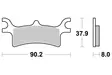 Sbs Bromsklossats Racing Sintered - Bromsbelägg - D113931 - 1
