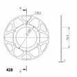 Supersprox Edge 1844:48 Blå aluminiumpla - Bakdrev - D188631 - 0