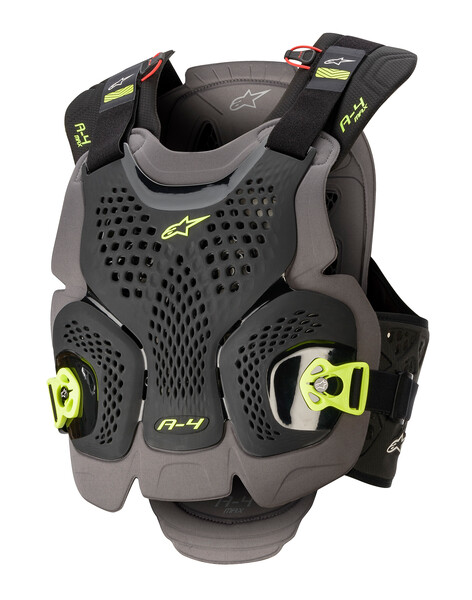 Alpinestars Skyddsväst A-4 Max Svart/Gul - MC Bröstskydd - D167121 - 1