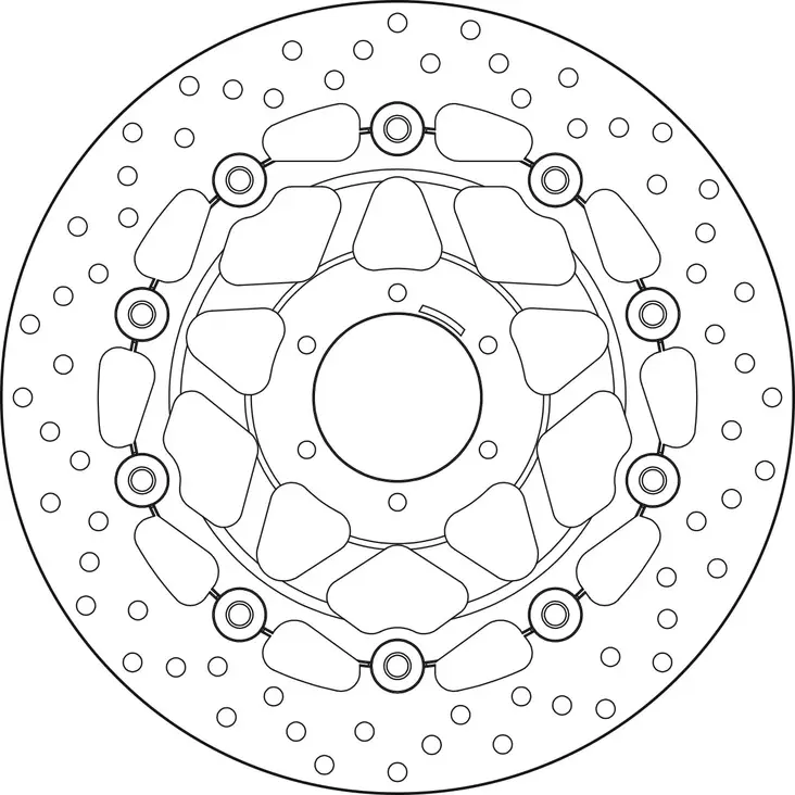 Brembo Serie Oro Bromsskiva floating - Bromsskivor - D6321 - 0